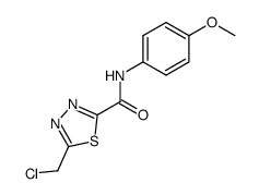 N-(4-methoxyphenyl)-5-chloromethyl-1,3,4-thiadiazole-2-carboxamide结构式