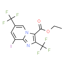 8-IODO-2-METHYL-6-TRIFLUOROMETHYL-IMIDAZO[1,2-A]PYRIDINE-3-CARBOXYLIC ACID ETHYL ESTER Structure