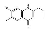 7-溴-6-甲基-2-丙基喹啉-4-醇结构式