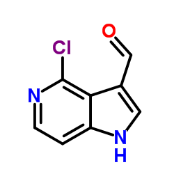 4-氯-1H-吡咯并[3,2-c]吡啶-3-甲醛结构式