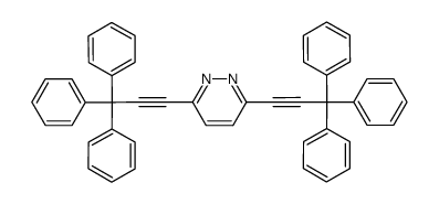 3,6-bis(3,3,3-triphenylpropynyl)pyridazine structure