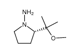 (S)-(-)-1-amino-2-(1'-methoxy-1'-methylethyl)pyrrolidine结构式