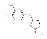 3-(4-Chloro-3-methylphenoxy)pyrrolidine hydrochloride结构式
