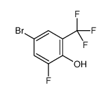 4-溴-2-氟-6-(三氟甲基)苯酚结构式