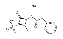 cis-4-methyl-3-phenylacetylamino-2-oxoazetidine-1-sulphonic acid sodium salt结构式