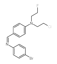 Benzenamine,4-[[(4-bromophenyl)imino]methyl]-N-(2-chloroethyl)-N-(2-fluoroethyl)- picture