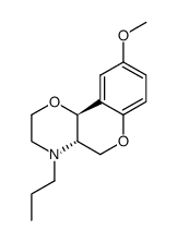 (+/-)-trans-3,4,4a,10b-tetrahydro-9-methoxy-4-propyl-2H,5H-(1)benzopyrano(4,3-b)-1,4-oxazine结构式