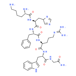 lysyl-histidyl-phenylalanyl-arginyl-tryptophyl-glycinamide结构式