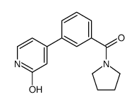 4-[3-(pyrrolidine-1-carbonyl)phenyl]-1H-pyridin-2-one结构式