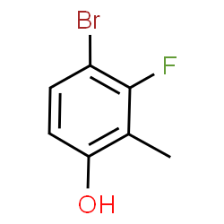 4-溴-3-氟-2-甲基苯酚结构式