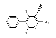 3-氰基-4,6-二溴-2-甲基-5-苯基吡啶结构式