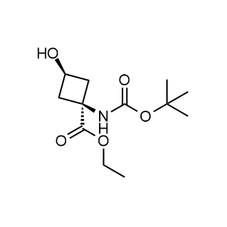 Ethyl (1s,3s)-1-((tert-butoxycarbonyl)amino)-3-hydroxycyclobutane-1-carboxylate Structure