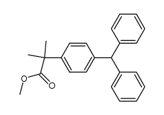 2-Methyl-2-(4-diphenylmethyl-phenyl)-propionsaeure-methylester Structure