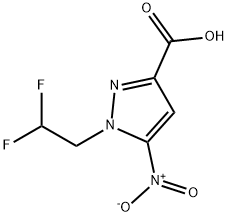 1-(2,2-difluoroethyl)-5-nitro-pyrazole-3-carboxylic acid Structure