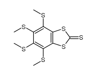 4,5,6,7-tetrakis(methylthio)-1,3-benzodithiole-2-thione结构式