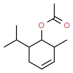 5-(isopropyl)-2-methylcyclohexen-1-yl acetate structure