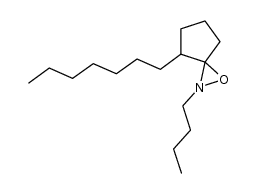 2-butyl-3,3-(1'-heptyl)tetrameethyleneoxaziridine Structure