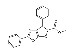 methyl 2,6-diphenyl-5,6-dihydrofuro[3,2-d][1,3]oxazole-5-carboxylate结构式