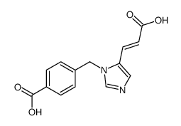 4-[[5-(2-carboxyethenyl)imidazol-1-yl]methyl]benzoic acid Structure