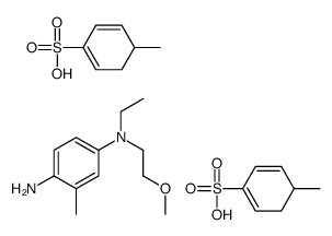 4-N-ethyl-4-N-(2-methoxyethyl)-2-methylbenzene-1,4-diamine,4-methylcyclohexa-1,5-diene-1-sulfonic acid结构式