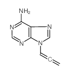 9-propa-1,2-dienyl-9H-purin-6-amine (en)9H-Purin-6-amine, 9-(1,2-propadienyl)- (en) Structure