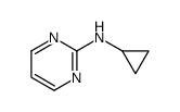 2-Pyrimidinamine, N-cyclopropyl- (9CI) structure