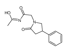 N-acetyl-2-(2-oxo-4-phenylpyrrolidin-1-yl)acetamide结构式