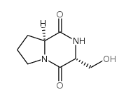 Pyrrolo[1,2-a]pyrazine-1,4-dione, hexahydro-3-(hydroxymethyl)-, (3R-cis)- (9CI) structure