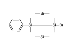 ((bromodimethylsilyl)(dimethyl(phenyl)silyl)methylene)bis(trimethylsilane) Structure