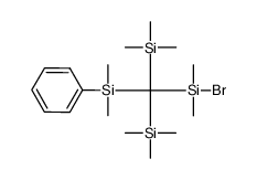 ((bromodimethylsilyl)(dimethyl(phenyl)silyl)methylene)bis(trimethylsilane)结构式