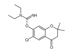 6-chloro-2,2-dimethyl-4-oxochroman-7-yl diethylcarbamimidate Structure