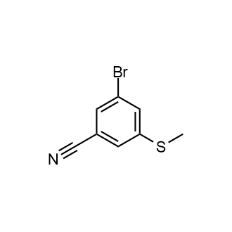 3-Bromo-5-(methylthio)benzonitrile Structure