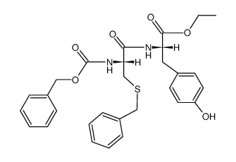 benzyloxycarbonyl-S-benzylcysteinyl-tyrosine ethyl ester Structure