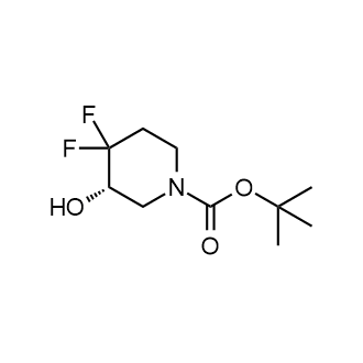 (S)-4,4-二氟-3-羟基哌啶-1-羧酸叔丁酯结构式
