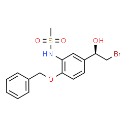 (R)-N-(2-(benzyloxy)-5-(2-bromo-1-hydroxyethyl)phenyl)Methanesulfonamide结构式