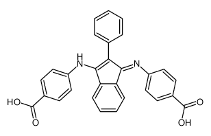 4-[[3-(4-carboxyphenyl)imino-2-phenylinden-1-yl]amino]benzoic acid Structure