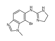 4-bromo-N-(4,5-dihydro-1H-imidazol-2-yl)-3-methylbenzimidazol-5-amine结构式
