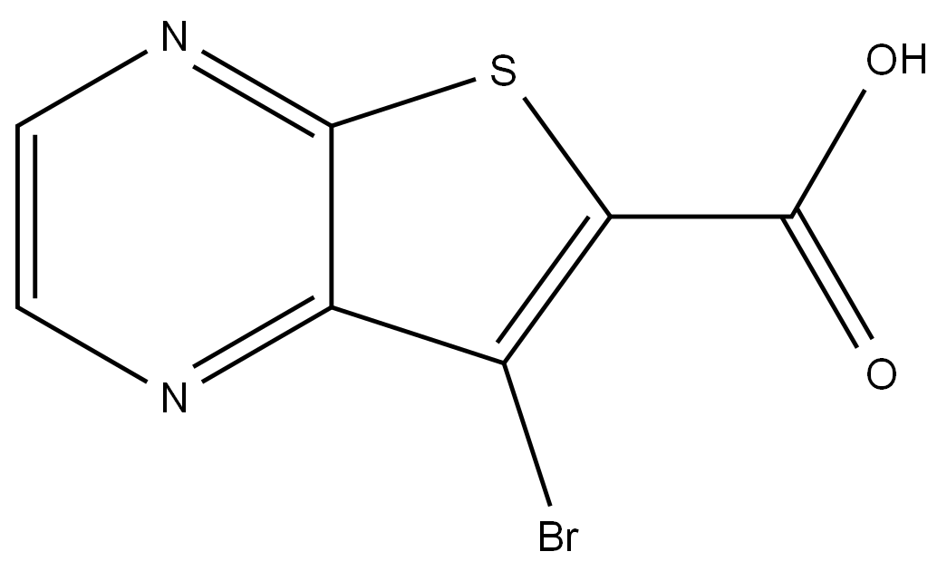 7-bromothieno[2,3-b]pyrazine-6-carboxylic acid Structure