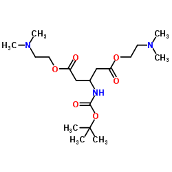 Bis[2-(dimethylamino)ethyl] 3-({[(2-methyl-2-propanyl)oxy]carbonyl}amino)pentanedioate Structure