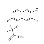 2-(2-bromo-6,7-dimethoxy-1-naphthyloxy)-2-methylpropanamide结构式