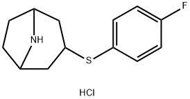 3-[(4-fluorophenyl)sulfanyl]-8-azabicyclo[3.2.1]octane hydrochloride结构式