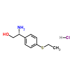 (R)-2-氨基-2-(4-(乙硫基)苯基)乙醇盐酸盐结构式