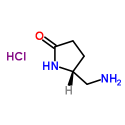 (R)-5-(氨基甲基)吡咯烷-2-酮盐酸盐结构式