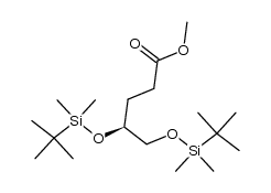 methyl (4S)-4,5-bis(t-butyldimethylsilyloxy)pentanoate结构式