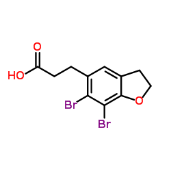 3-(6,7-Dibromo-2,3-dihydrobenzofuran-5-yl)propanoic Acid Structure
