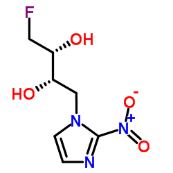 [R-(R*,S*)]-1-(Fluoro-18F)-4-(2-nitro-1H-imidazol-1-yl)-2,3-butanediol结构式