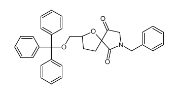 (2S,5S)-7-Benzyl-2-[(trityloxy)methyl]-1-oxa-7-azaspiro[4.4]nonan e-6,9-dione Structure