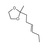oct-5-en-2-one ethylene acetal结构式
