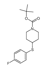 4-(4-氟-苯基硫基)-哌啶-1-羧酸叔丁酯结构式