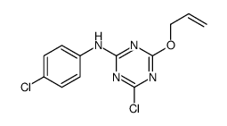 4-chloro-N-(4-chlorophenyl)-6-prop-2-enoxy-1,3,5-triazin-2-amine结构式